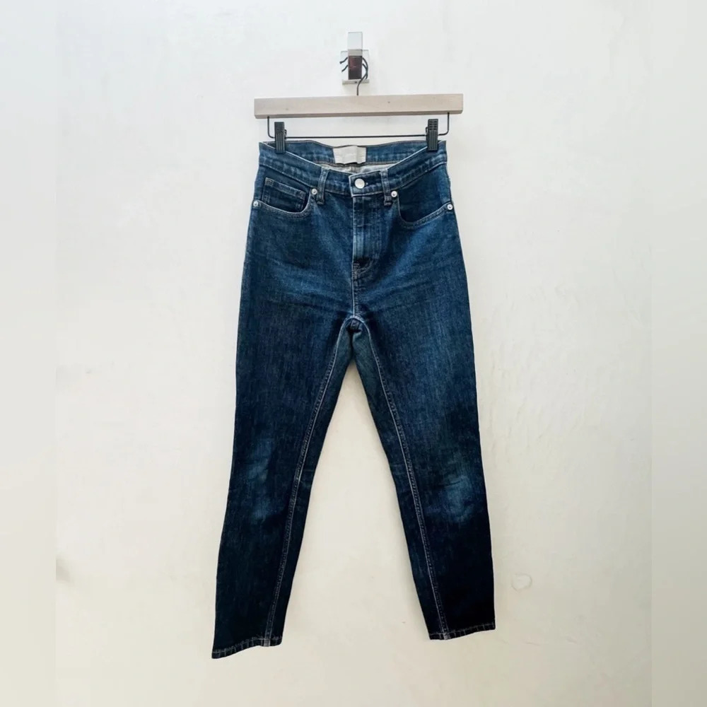 EVERLANE | The High Rise Skinny Ankle Length Jean in medium Blue 26